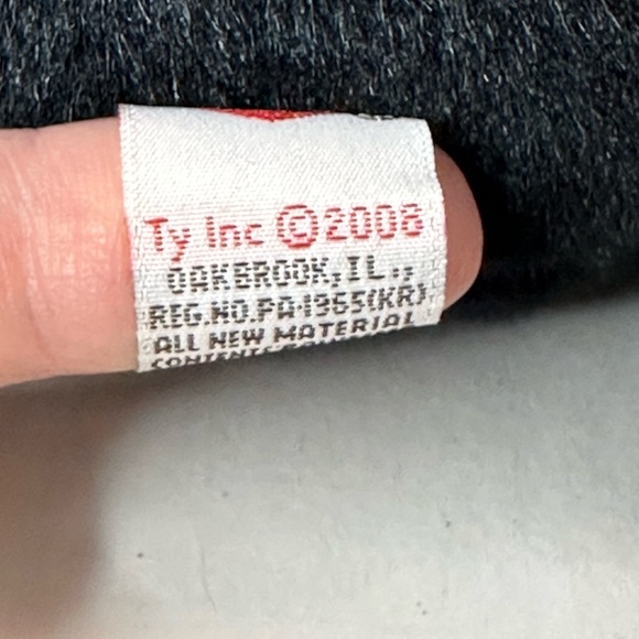 TY Classic Plush Owl Black Orange Fogs with tags 9 inches tall 2008 - Picture 6 of 6